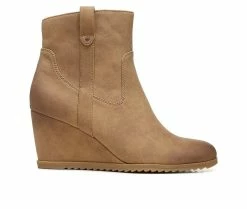 Brand new ✔️ Women's Soul Naturalizer Haley-West Wedge Booties Dark Oat Brown 💯