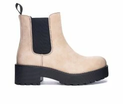 Discount π Women's Dirty Laundry Maps Platform Chelsea π₯Ύ Boots Natural π₯°