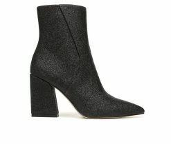 Cheapest 🛒 Women's Franco Sarto Vesi Heeled Booties Black Fabric 🌟