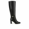 Outlet ⭐ Women's Franco Sarto Palermo Knee High Heeled 🥾 Boots Black 🎁