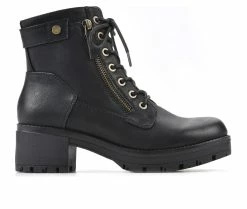 Best deal ✨ Women's White Mountain Reggie Lace Up Booties Black 😀