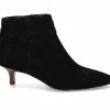 Flash Sale 👏 Women's Bella Vita Jani Kitten Heel Booties Black Suede 😍