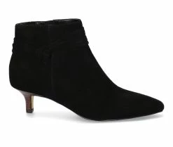 Flash Sale 👏 Women's Bella Vita Jani Kitten Heel Booties Black Suede 😍