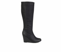 Cheap 🎁 Women's Journee Collection Langly Knee High 🥾 Boots Black ⭐