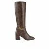 New 🛒 Women's Jane And The 👟 Shoe Yvette Knee High 🥾 Boots Brown Lizard 😀