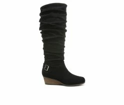 Cheap 👍 Women's Dr. Scholls Break Free Knee High 🥾 Boots Black 🌟