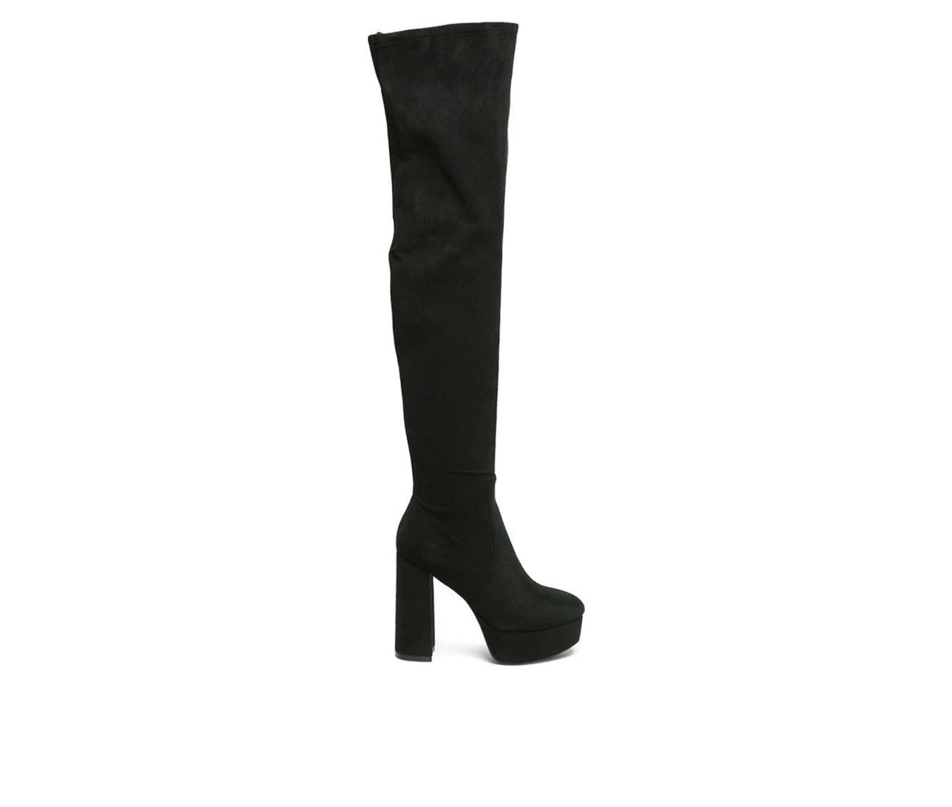 Best Pirce π Women's London Rag Bubble Platform Knee High π₯Ύ Boots Black Suede π 2 Best Pirce π Women's London Rag Bubble Platform Knee High π₯Ύ Boots Black Suede π - Image 2