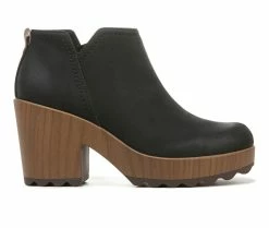 Best deal ⌛ Women's Dr. Scholls Wishlist Platform Block Heel Booties Black 🛒