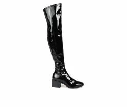 Deals ⭐ Women's Journee Collection Mariana Extra Wide Calf Over-The-Knee 🥾 Boots Black 🔥