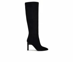 Discount 🤩 Women's Nine West Eardy Knee High 🥾 Boots Black Suede ❤️
