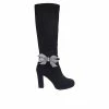 Best deal ✔️ Women's Impo Ovidia Bling Knee High Heeled 🥾 Boots Black/Smoke ⌛