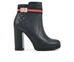 Cheap 🔔 Women's Seven Dials Heavenly Platform Booties Black/Smooth 🥰