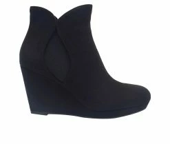 New 😀 Women's Impo Tadich Wedge Booties Black 🎁