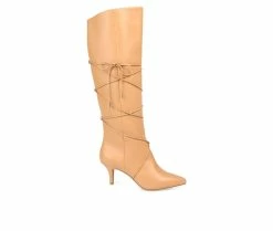 Flash Sale 🎉 Women's Journee Collection Kaavia Extra Wide Calf Knee High 🥾 Boots Tan 😀