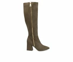 Outlet ⭐ Women's Journee Collection Idinna Extra Wide Calf Knee High 🥾 Boots Olive 😉