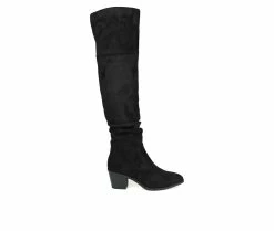 Outlet 🛒 Women's Journee Collection Zivia Extra Wide Calf Over-The-Knee 🥾 Boots Black 🎉