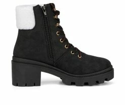 Best reviews of ⌛ Women's Olivia Miller Ariel Lace-Up 🥾 Boots Black ✔️