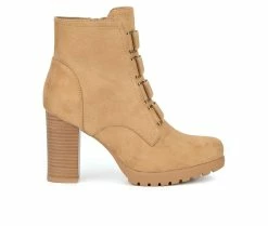 Promo 💯 Women's New York And Company Kai Booties Nude 🌟