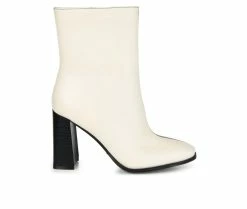 New 🤩 Women's Journee Collection January Booties Black/White 😍