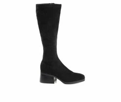 Best Sale ❤️ Women's Journee Collection Aureila Extra Wide Calf Knee High 🥾 Boots Black 🥰