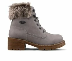 Best reviews of 🥰 Women's Lugz Flirt Hi Fur Lace-Up 🥾 Boots Grey/Gum 🤩
