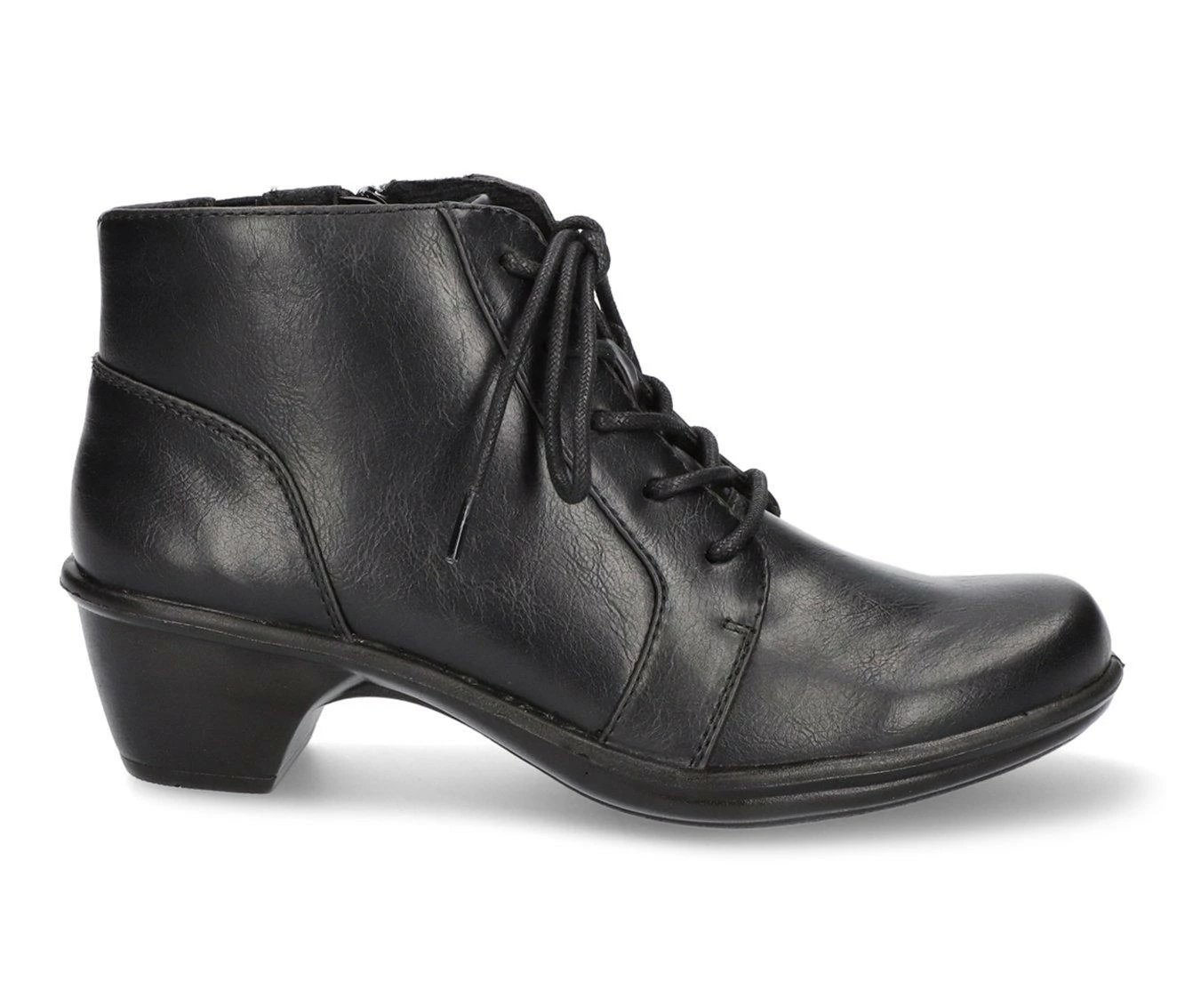 Flash Sale 🤩 Women's Easy Street Zelene Lace-Up Booties Black WW 🔥 1 Flash Sale 🤩 Women's Easy Street Zelene Lace-Up Booties Black WW 🔥