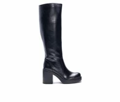 Budget ❤️ Women's Dirty Laundry Go Girl Platform Knee High 🥾 Boots Black 🧨
