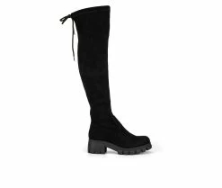 New ❤️ Women's Olivia Miller Zendaya Over-The-Knee 🥾 Boots Black 🌟
