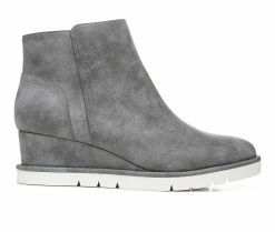 Discount 👏 Women's LifeStride Swift Wedge Booties Charcoal 😍