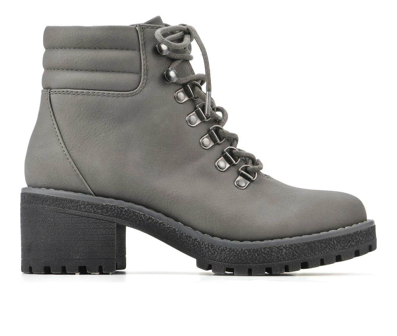 Flash Sale π Women's Cliffs By White Mountain Bryce Lace Up Heeled Booties Grey Nubuck π 2 Flash Sale π Women's Cliffs By White Mountain Bryce Lace Up Heeled Booties Grey Nubuck π - Image 2