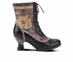Flash Sale 👍 Women's L'Artiste Bewitch-Floral Booties Black Multi 🎁