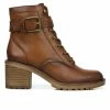 Best Pirce ⌛ Women's Zodiac Gemma Lugged Lace-Up Booties Cognac 😍