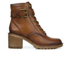 Best Pirce ⌛ Women's Zodiac Gemma Lugged Lace-Up Booties Cognac 😍