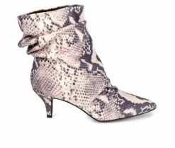 Best Pirce 💯 Women's Journee Collection Jo Booties Snake 👏