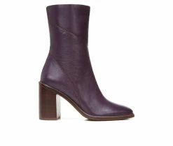 Flash Sale 😍 Women's Franco Sarto Stevie Mid 🥾 Boots Plum 😀