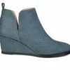 Wholesale 🎁 Women's Journee Collection Mylee Wedge Booties Blue 🔔