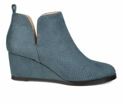 Wholesale 🎁 Women's Journee Collection Mylee Wedge Booties Blue 🔔