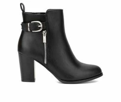 Outlet 🔔 Women's New York And Company Angie 2 Heeled Booties Black ✨