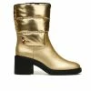 Budget 👍 Women's Franco Sarto Snow Heeled Booties Gold 👍