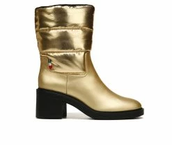 Budget 👍 Women's Franco Sarto Snow Heeled Booties Gold 👍
