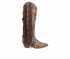 Promo 🧨 Women's Dingo Boot Cheetah Cowgirl Western 🥾 Boots Brown 🛒