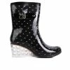 Buy 🎉 Women's London Rag Drench Wedge Rain 🥾 Boots Black 💯