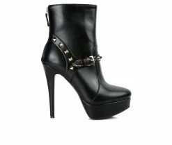 New 🎁 Women's London Rag Dejang Platform Stiletto Booties Black 👍 -Journee shop 1 1841