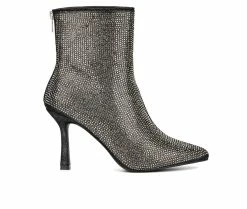 Hot Sale ⭐ Women's New York And Company Reana Heeled Booties Gun Metal 😀