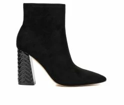 Flash Sale ❤️ Women's New York And Company Zhuri Heeled Booties Black 🤩