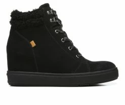 Cheapest ⭐ Women's Dr. Scholls Madison Hike Wedge Combat 🥾 Boots Black 🤩