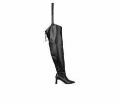 Flash Sale 🎁 Women's Fashion To Figure Krista XWC Knee High Heeled 🥾 Boots Black Wide 🎁