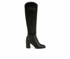 Best deal 🥰 Women's Franco Sarto Rivet Tall Knee High Heeled 🥾 Boots Black 💯