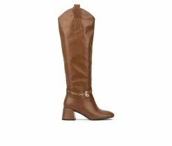 Hot Sale 👍 Women's Torgeis Elenora Knee High Heeled 🥾 Boots Cognac 😀