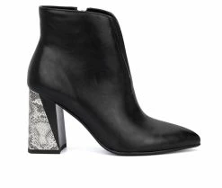 New 🧨 Women's Torgeis Lailah Heeled Booties Black 👏